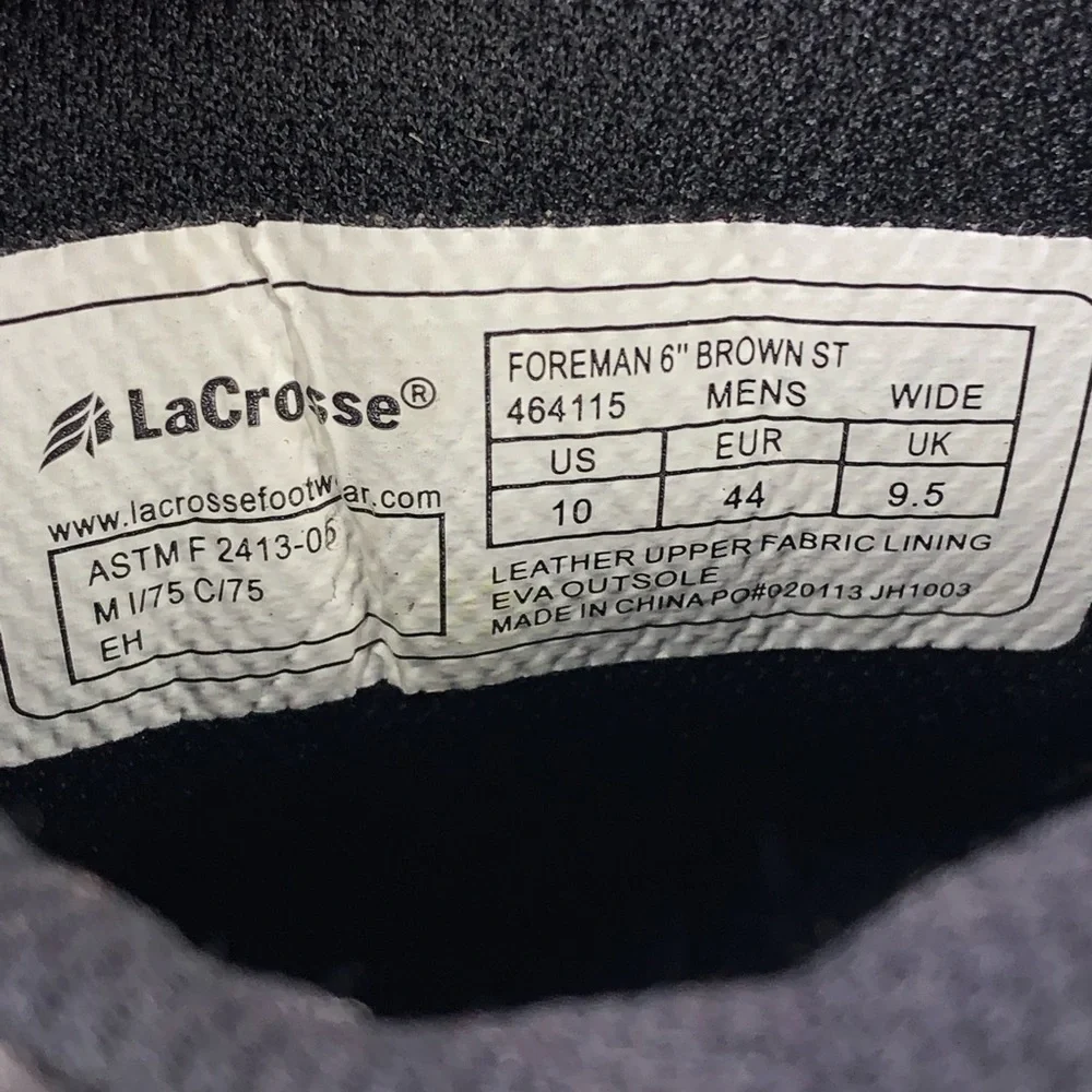 Lacrosse Leather Foreman 6” Steel Toe Boots
